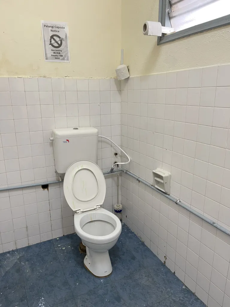 Comfortable premium mattress in budget capsule hostel pod in Taman Pelangi JB